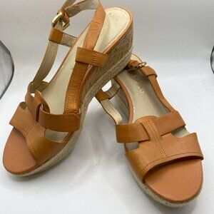 Franco Sorto Orange wedge sandal